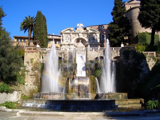 Les jardins de la Villa d'Este à Tivoli.