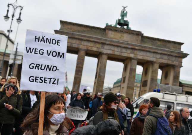 Manifestation contre les mesures de Covid à Berlin