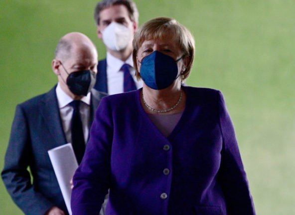 Angela Merkel et Olaf Scholz