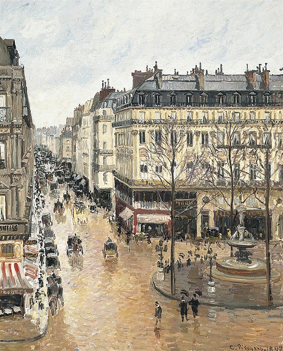 579px-Camille_Pissarro_-_Rue_Saint-Honoré,_dans_l'après-midi._Effet_de_pluie