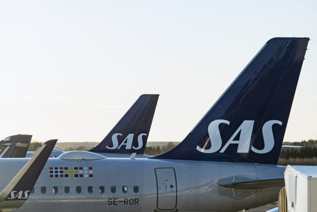 Avions SAS à l'aéroport de Stockholm Arlanda