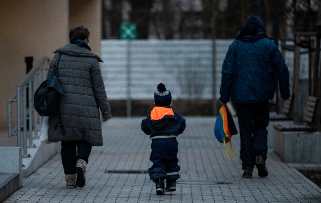 Famille de réfugiés ukrainiens Berlin