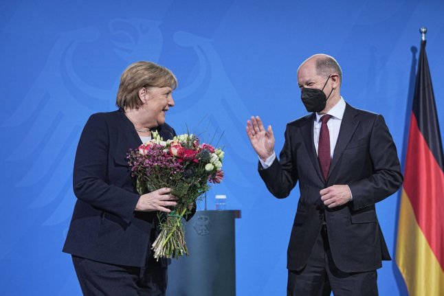 Olaf Scholz et Angela Merkel