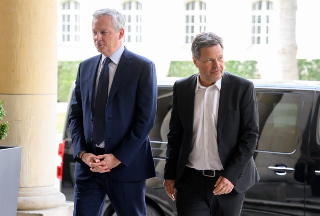 Robert Habeck, ministre allemand de l'économie, et Bruno Le Maire, ministre français de l'économie.
