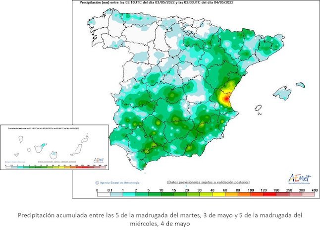 Jour le plus pluvieux du mois de mai à Valence