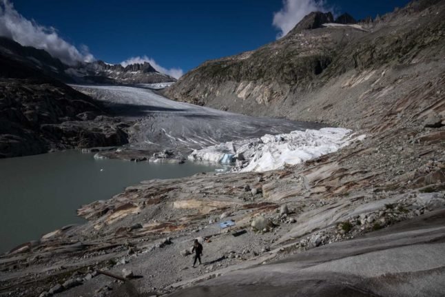 La fonte des glaciers de la Suisse s'est accélérée ces dernières années. Photo : Fabrice COFFRINI / AFP