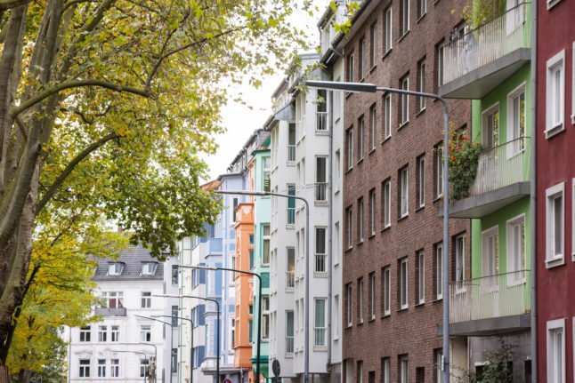 Une vue des appartements à Düsseldorf.