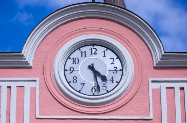 L'horloge de la mairie de Rostock, dans le nord de l'Allemagne.