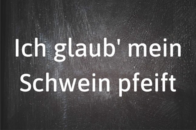La phrase allemande du jour : Ich glaub' mein Schwein pfeift