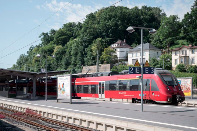 Train régional à Cobourg Bavière
