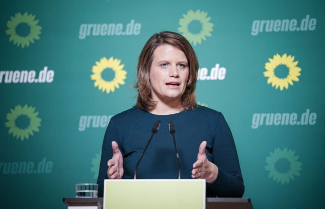 Julia Willie Hamburg, top candidate du Parti Vert en Basse-Saxe, donne une conférence de presse sur le résultat de l'élection de l'état en Basse-Saxe. 