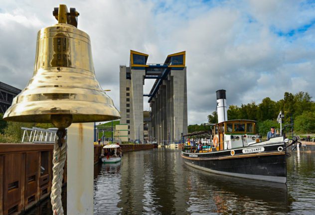 Le nouvel ascenseur à bateaux allemand à Niederfinow.