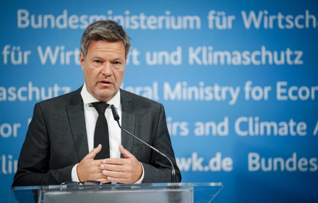 Le ministre allemand de l'économie et du climat, Robert Habeck, s'exprime à Berlin.