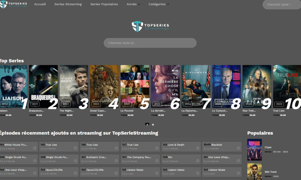 TopSerieStreaming – Votre site de streaming series VF 100% gratuit
